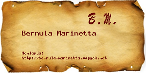 Bernula Marinetta névjegykártya